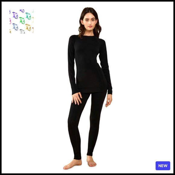 Tops - Merino Wool Thermal Set Women's Base Layer Ski Snowboard Activewear